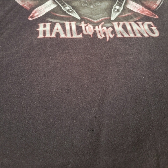 Two Avenged Sevenfold Pin Holes Bundle Tour T-shirts, Blue Large + Black XL - Picture 3 of 8